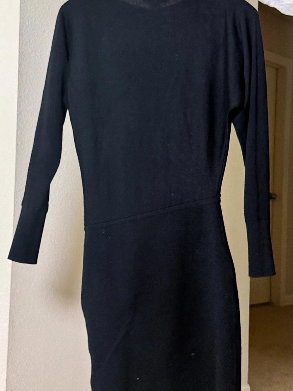 Armani Exchange Long Sleeve Midi Dress Black Size XS